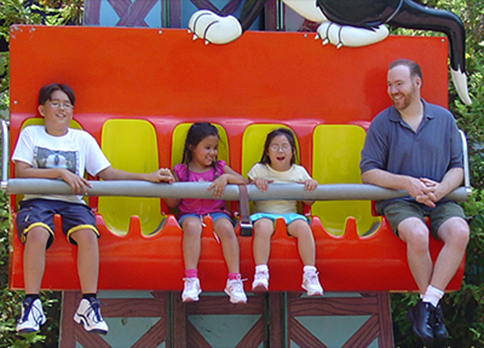 Robert Stanek and kids having fun